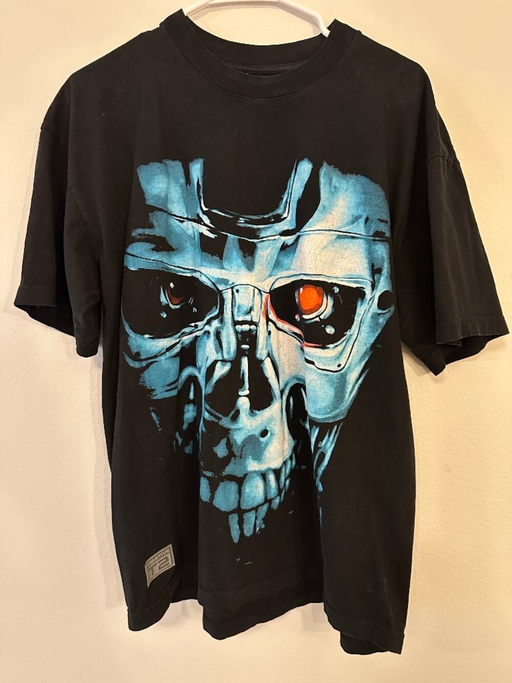 Terminator 2 Judgment Day Skull Graphic T-Shirt Men's Large Movie Tee Black